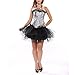 Muka Women Overbust Lace Boned Corset Bustier Halloween Corset