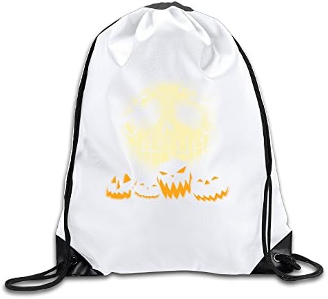 Once Upon A Pumpkin Scary Smile Print Convenient Drawstring Bag Backpack