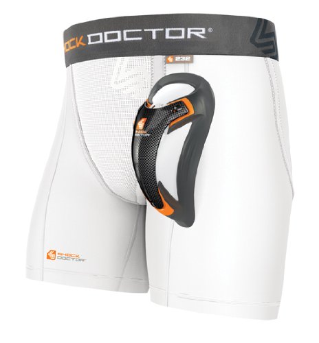 Shock Doctor Ultra Compression Boxer Short with Cup White