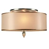 Crystorama 9503-AB, Luxo Round Semi Flush Ceiling Lighting, 3 Light, 180 Total Watts, Brass