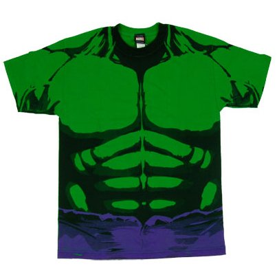  MARVEL COMICS "THE INCREDIBLE HULK VEST" Costume Adult Tee Licensed