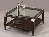 Square Cocktail Table by Bassett Mirror Company - Parquet Oak in Walnut (T1171-130)