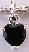 Silver Plated Charm Dangle Fits Pandora Black Heart Shape Stone (3)