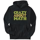 Hoodie Mens Black  crazy about Math  Hobbies