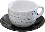 Price & Kensington Script White Cappuc Cup+Saucer