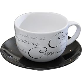 Price & Kensington Script White Cappuc Cup+Saucer