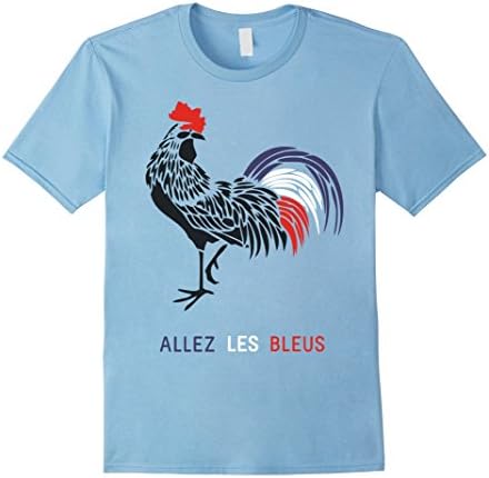 Men's Allez Les Bleus T-Shirt For Euro 2016 XL Baby Blue