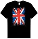 UNION JACK British UK Flag Classic Adult Black T-shirt