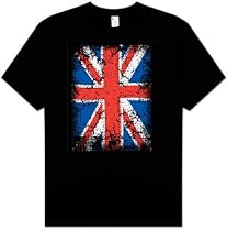 UNION JACK British UK Flag Classic Adult Black T-shirt