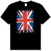 UNION JACK British UK Flag Classic Adult Black T-shirt