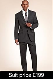 Sartorial Pure Wool 2 Button Pinstriped Jacket
