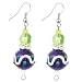 Clementine Design Kate & Macy Crazy for Daisy Earrings Painted Glass Rhinestones