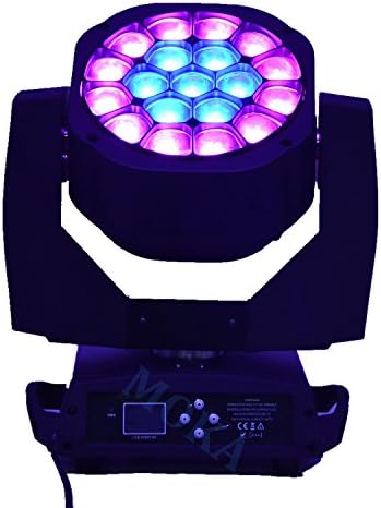 1 Piece 18 Channels DMX 512 19*15W Big LED Moving Head Light for Stage DJ Disco Night Club Party Effect