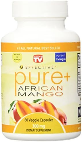 Effective AFRICAN MANGO Extract - As Seen On TV - Plus RASPBERRY KETONES + GREEN TEA EXTRACT- FAT BURN FORMULA! - 7200 mg Daily - "Pure" IRVINGIA GABONESIS - Plus Appetite Suppressant - MAX FAT BURNER! - No Diet Or Exercise - SAME DAY SHIPPING - 100% LIFETIME GUARANTEE - 60 - Pure Veggie Capsules