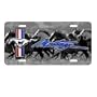 Ford Mustang Logo Grey Metal Auto Tag