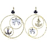 Betsey Johnson In the Navy Mismatch Orbital Ho