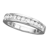 Sterling Silver 1/2 ct. Cubic Zirconia Wedding Band