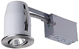 Canarm RN3NRC1BPT6C Recessed Lights Kit, Includes Six Single Bulb Fixtures, Brushed Pewter Directional Trim