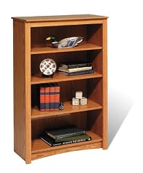 Oak Four Shelf Bookcase 48"H Oak