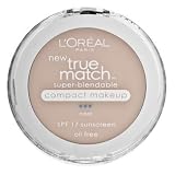 L'Oreal Paris True Match Super-Blendable Compact Makeup, SPF 17, Natural Ivory, 0.30 Ounce