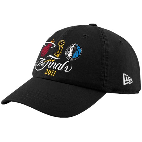 New Era Miami Heat vs. Dallas Mavericks Black 2011 NBA Finals Dueling Adjustable Slouch Hat ()