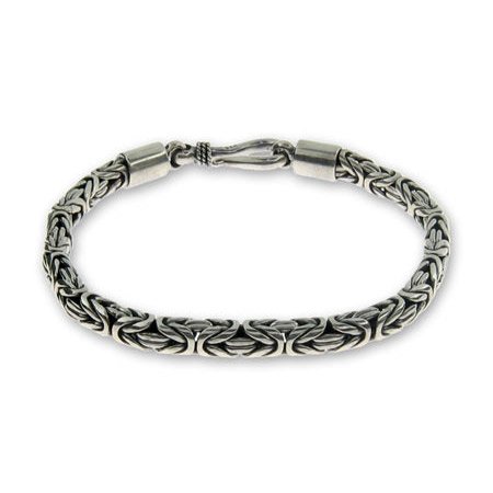 Eve's Addiction Sterling Silver Bali Bracelet