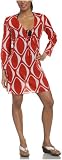 Echo Women's Geometric Print Cotton Beach Dress with Tie