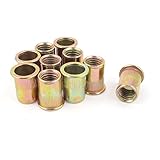 uxcell リベットナット　シートファスナー　ブラインドリベットナット　10個 M12　メートリックスレッド