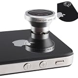 Magnetic 180 Degree Angle Fisheye (0.28X) Lens Designed for Apple iPhone 4 iPhone 4S iPod Nano 4 iPad