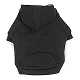 Zack & Zoey Polyester Fleece Lined Dog Hoodie, Large, Black