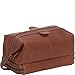 Amerileather Leather Toiletry Bag - Dark Brown (#26-4)