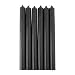 Candles – A Set of 6 Black Bistro Style Dinner Candles