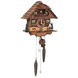 10″ Antique Stained Chalet Cuckoo Clock with Woodchopper