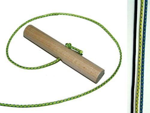 Schlittenleine Schlittenseil mit Holzgriff 1,50 mtr lang extra Stark