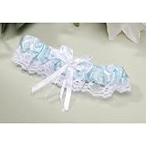 2 Light Blue Garter Belts With Heart