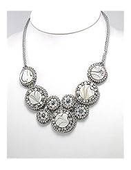 Cotton Waxed Thread Mother of Pearl Necklace In White Base