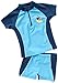 Playshoes Jungen Badehose UV-Schutz nach Standard 801 und Oeko-Tex Standard 100 Bade-Zweiteiler Basic blau mit Surfer 461002