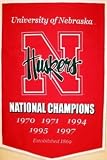 Nebraska Cornhuskers Embroidered 36x24 Wool Banner