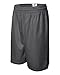 Adult mesh athletic shorts. (Graphite) (Large)