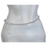 India Jewelery Handmade Waist Belly Chain Sterling Silver 35 Inches