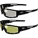Lot of 2 Motorcycle Padded Glasses Sunglasses Clear and Yellow ATV Quad Moped