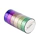 Mudder Rainbow Washi Masking Tape Collection DIY Sticker Set, Pack of 6