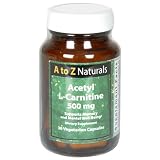 A to Z Naturals Acetyl L-Carnitine, 500 mg, Vegetarian Capsules, 30 capsules
