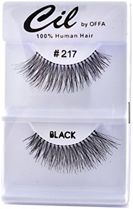 6 Pairs Offa 100% Human Hair Natural False Eyelash Extensions #217