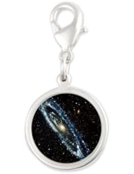 CafePress Andromeda Galaxy - Silver Round Charm Silver Round Charm