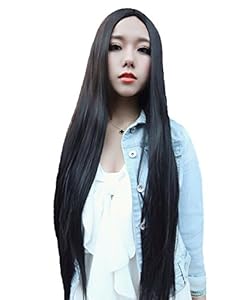 Cool2day Long Straight Natural Black Hair Full Lace Wig+Free Wig Cap(Model:JF011590)