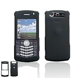 BLACKBERRY 8130 PEARL BLACK RUBBER HOUSING COVER CASE!!