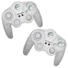 Doppelpack (2 x Controller): Wii und Gamecube Funkcontroller WEISS - Wireless Funk Controller mit Macro-Funktion. TOP Markenprodukt: Brooklyn