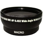 Zeikos ZE-WA52B 52mm 0.45X high definition Super Wide Angle lens with Macro attachment, includes lens pouch and cap covers (Life Time Warranty)