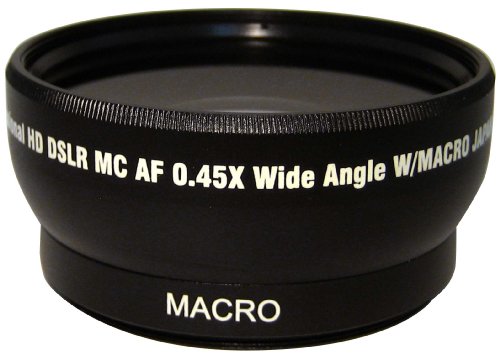 Zeikos  ZE-WA52B  52mm 0.45X  high definition Super Wide Angle lens with Macro attachment, includes lens pouch and cap covers  (Life Time Warranty)